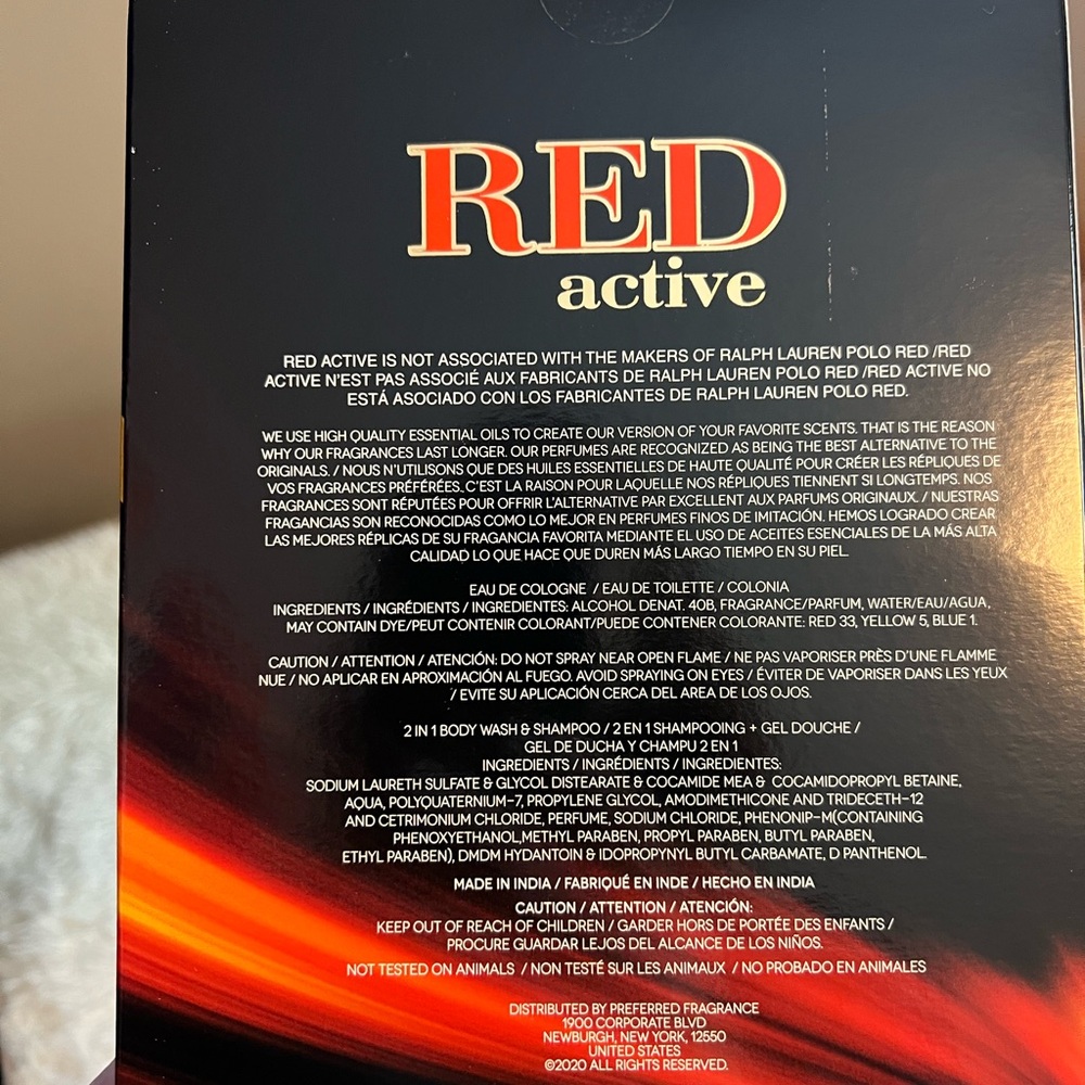Red Active Men’s Cologne With 2-In-1 Body Wash & Shampoo Set - Picture 3 of 3